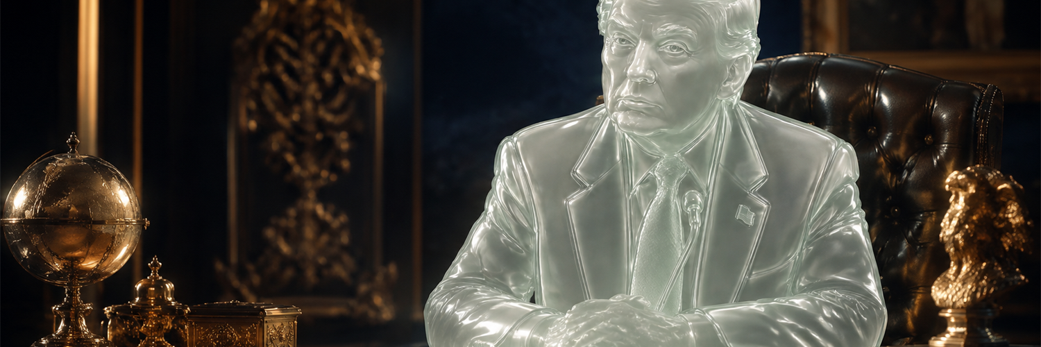 Pons Trump pearl-glass banner